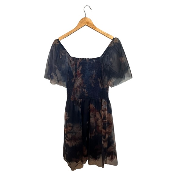 NWT Baltic Born Tivoli Tulle Short Dress in blue floral L - Picture 7 of 10